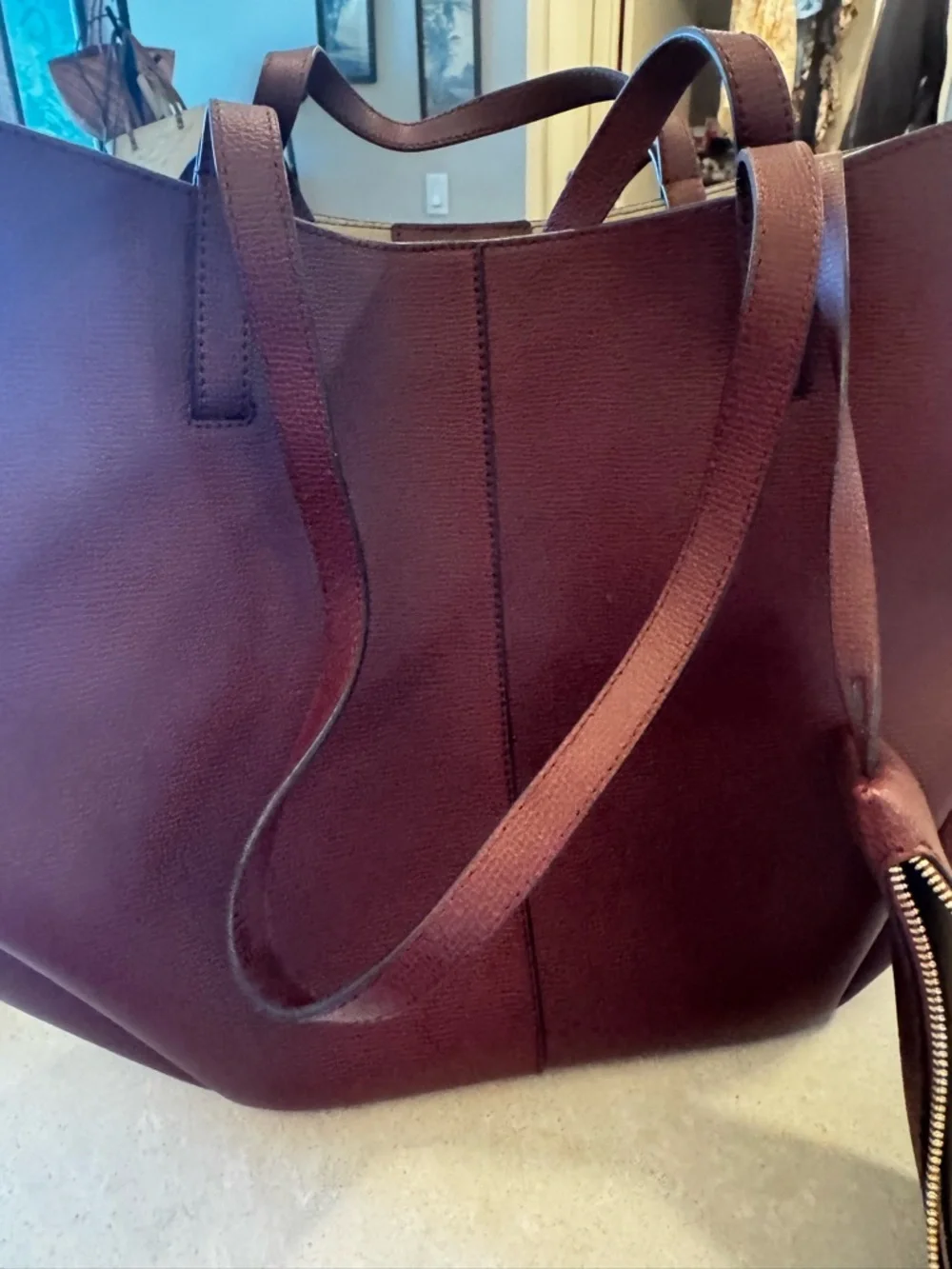 Polene CYME brown Leather Shoulder Bag - Picture 6 of 10
